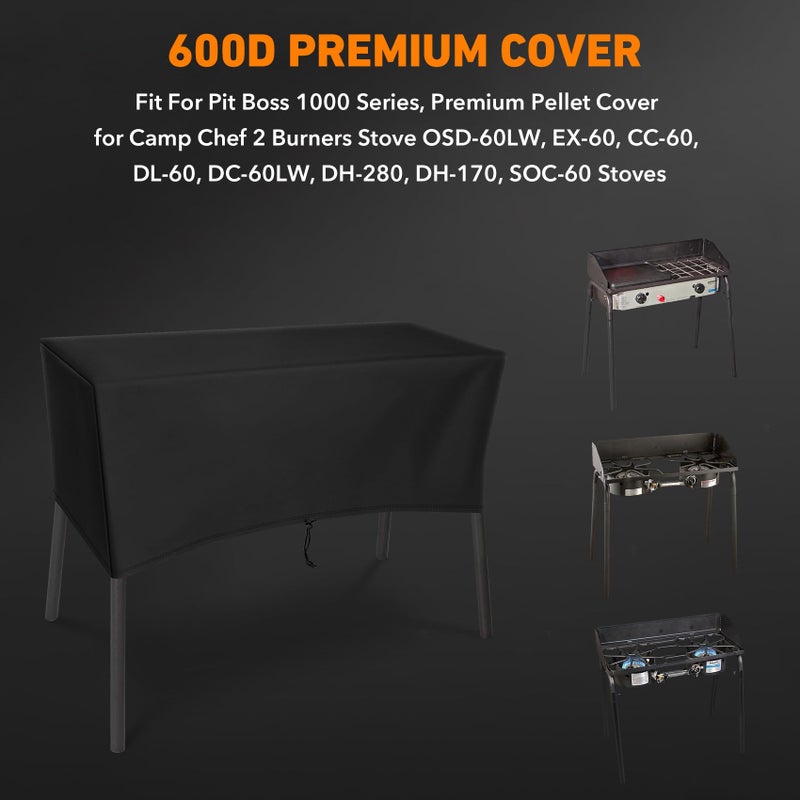 ZBXFCSH Heavy-Duty Patio Cover Fits Camp Chef 2 Burners Stove OSD-60LW, EX-60, CC-60, DL-60, DC-60LW, DH-280, DH-170, SOC-60 - Image 2